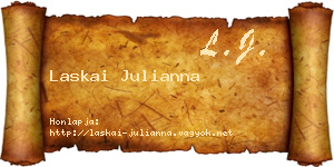 Laskai Julianna névjegykártya